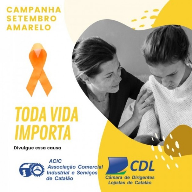 Setembro Amarelo é uma campanha de conscientização sobre a prevenção do suicídio