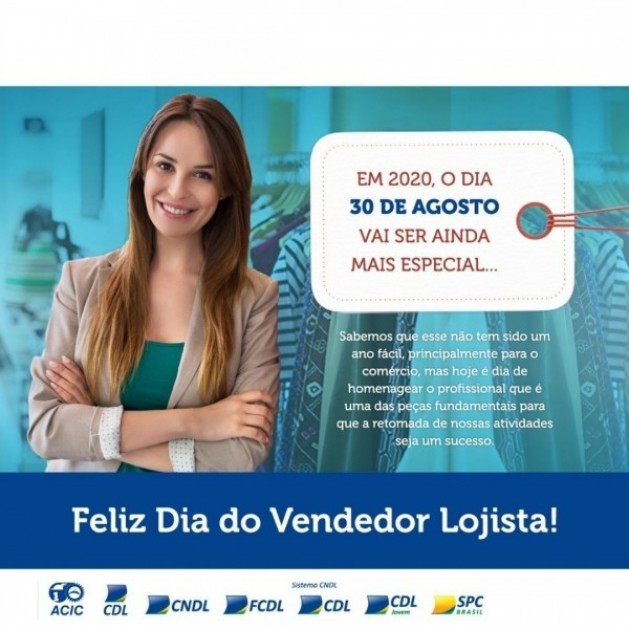 Feliz dia do vendedor lojista