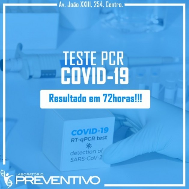 Associados da ACIC/CDL tem vantagens exclusivas no teste PCR Covid-19 no laboratório Preventivo 