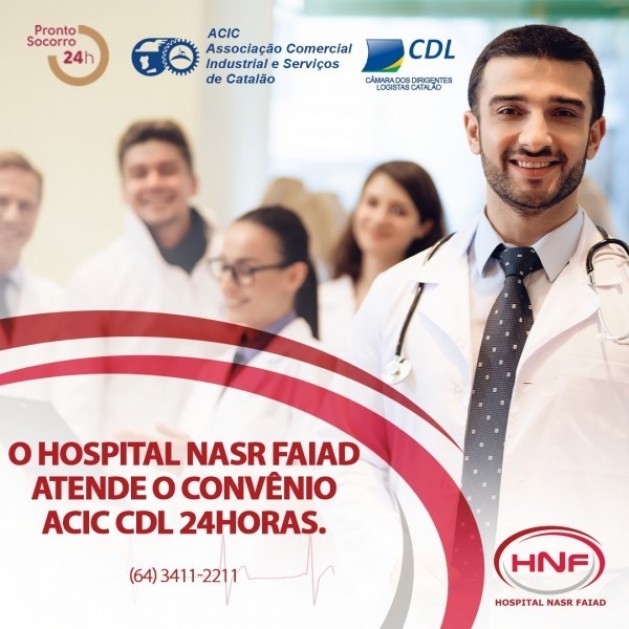 ACIC/CDL tem convênio com pronto atendimento do HOSPITAL NASR FAIAD