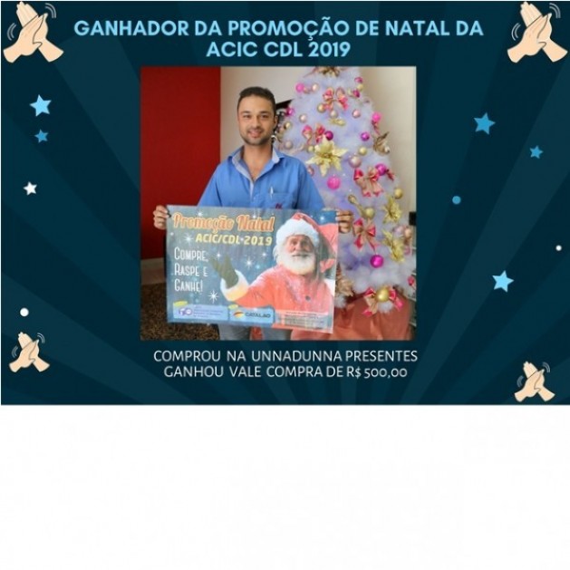 Ganhadora da Promoção Natal ACIC/CDL 2019