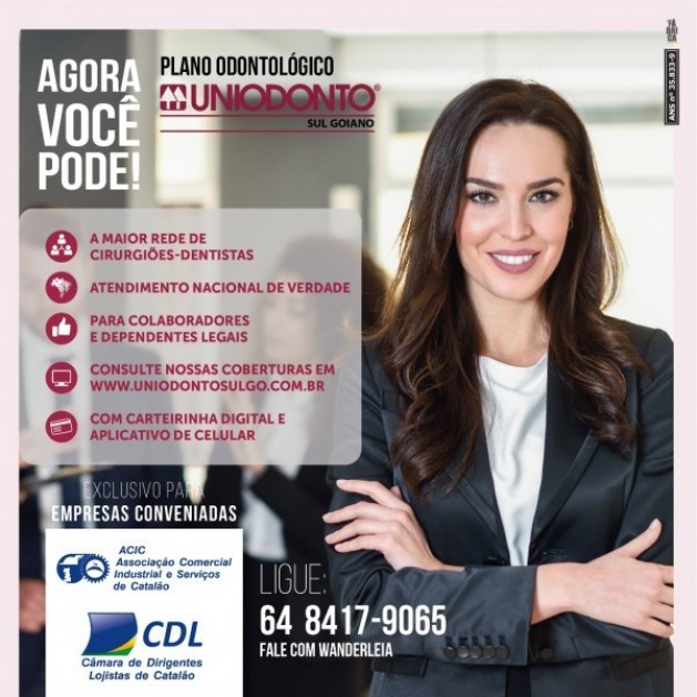 Uniodonto, também faz parte do convênio da ACIC/CDL