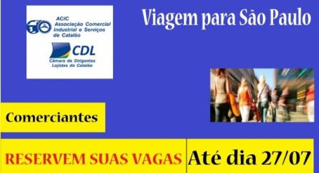 ACIC/CDL abre Inscrições para Viagem a São Paulo para compras dos Dias dos Pais