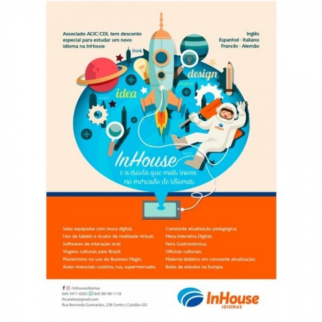 Inhouse idiomas, tem convênio com ACIC/CDL
