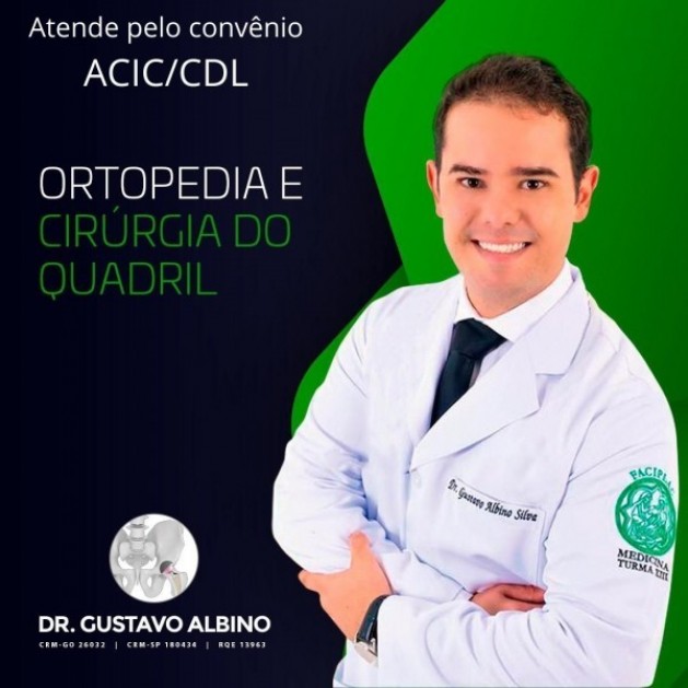 Dr. Gustavo Albino (Ortopedia), também faz parte do convênio da ACIC/CDL