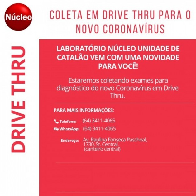 Laboratório Núcleo de análise clínicas, também faz parte do convênio ACIC/CDL