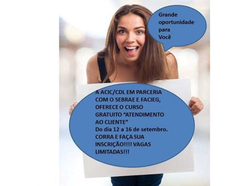 ACIC / CDL em parceria com Sebra oferece Curso "Atendimento ao Cliente"