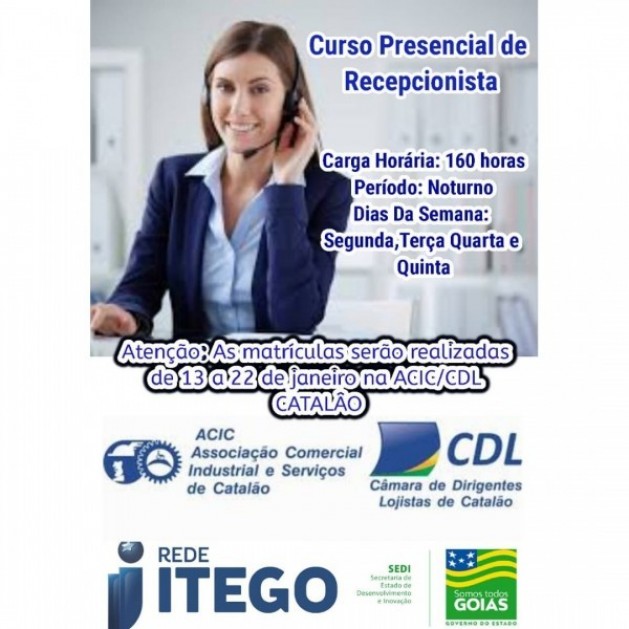 Curso gratuito: Recepcionista