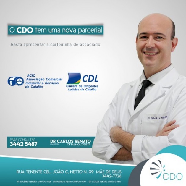 Dr. Carlos Renato, também faz parte do convênio da ACIC/CDL