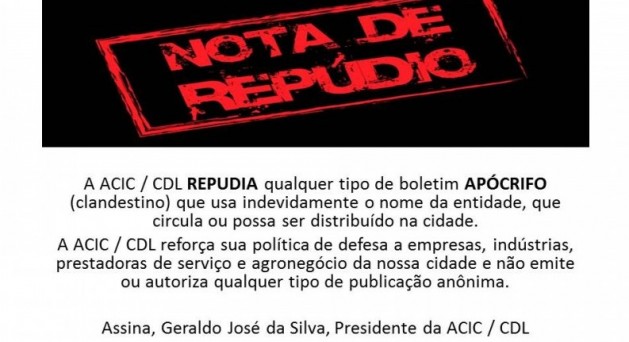 NOTA DE REPÚDIO