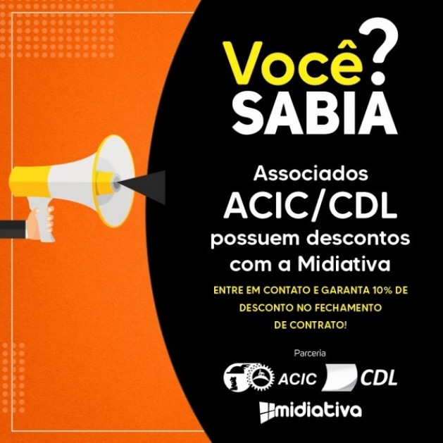 Associados ACIC/CDL possuem desconto com MidiAtiva
