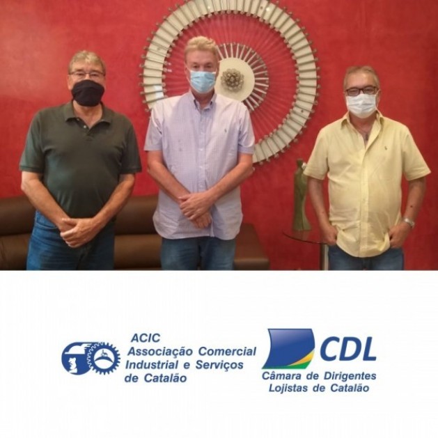 Diretor Financeiro da ACIC/CDL Délio Paes, recebe visita de empresários na sede da entidade